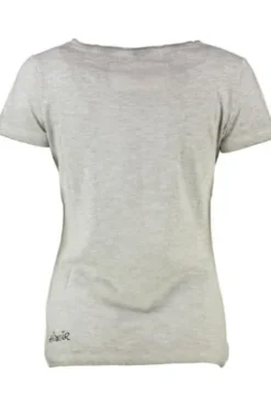 HANGOWEAR T-Shirt Bernhilde hellgrau in Vintage-wash-Optik