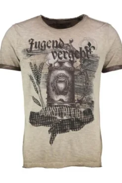 HANGOWEAR T-Shirt grau Kurzarm Durst Bleibt