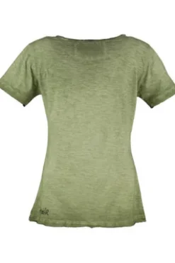 HANGOWEAR T-Shirt Queenie oliv oliv bedruckt