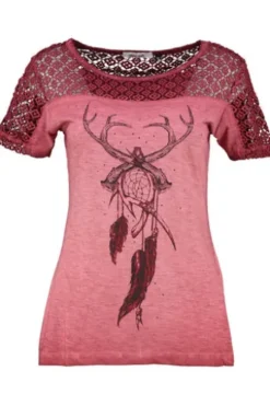 HANGOWEAR T-Shirt Quendresa rot bedruckt
