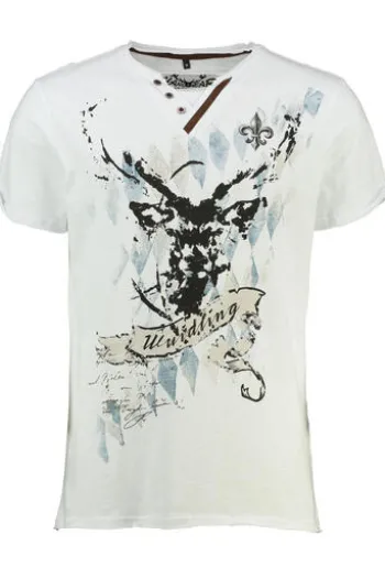 HANGOWEAR T-Shirt weiss Kurzarm Fonse Bavaria