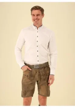 Hemd weiss/schwarz einfarbig Slim Fit Langarm