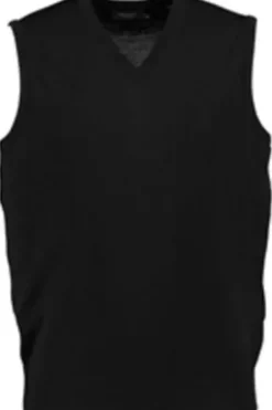 Herren-Pullunder MAERZ Pullunder schwarz extra feine Merinowolle