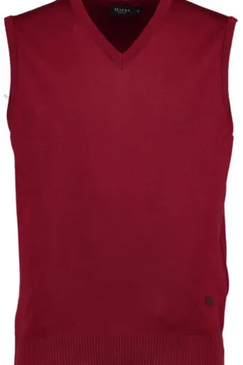 Herren-Pullunder MAERZ Pullunder bordeaux extra feine Merinowolle