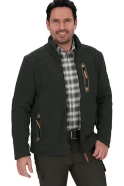 HUBERTUS Strickfleece Jacke oliv