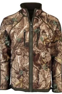 HUBERTUS Warn-Wende-Fleece-Jacke Pirsch oliv atmungsaktiv