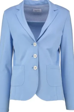 JUST WHITE Jersey-Blazer hellblau weiche Stretch-Qualität
