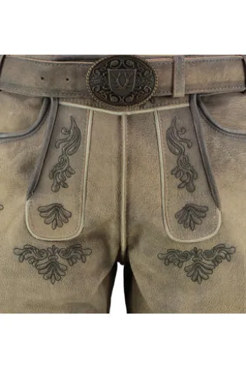 KRÜGER BUAM Lederhose beige Rob