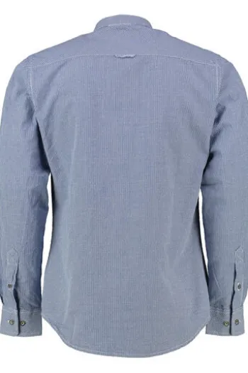 KRÜGER BUAM Trachtenhemd blau Slim Fit
