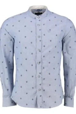 KRÜGER BUAM Trachtenhemd hellblau Slim Fit Ingo