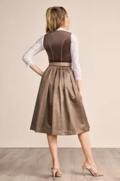 KRÜGER COLLECTION Midi Dirndl taupe Dagi