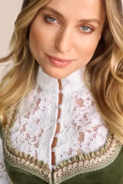 KRÜGER COLLECTION Mini Dirndl grün Ornamentmuster Vesa