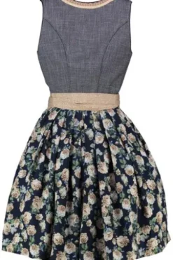 KRÜGER MADL Dirndl blau Paisleymuster Justine