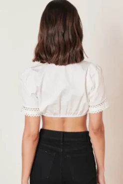 KRÜGER MADL Dirndlbluse ecru Kurzarm Naira