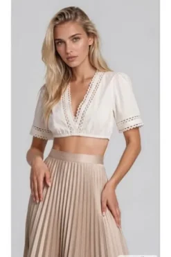KRÜGER MADL Dirndlbluse ecru Kurzarm Naira