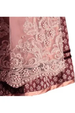 KRÜGER MADL Dirndl bordeaux geblümt Carli