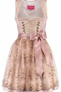 KRÜGER MADL Dirndl rosa Blumenmuster Rosalia