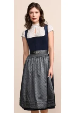 KRÜGER MADL Midi Dirndl marine Aurela (70 cm)