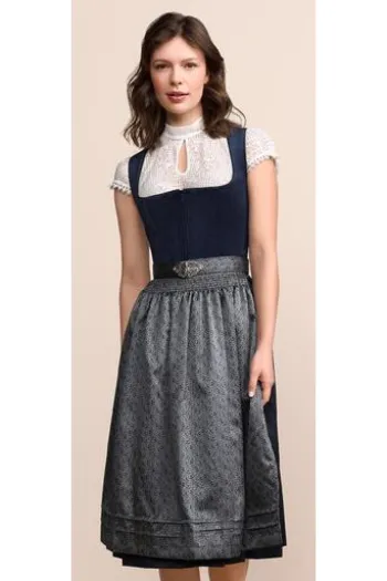 KRÜGER MADL Midi Dirndl marine Aurela (70 cm)