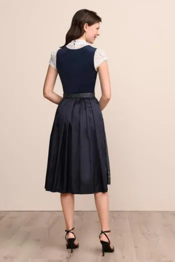 KRÜGER MADL Midi Dirndl marine Aurela (70 cm)