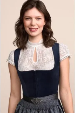 KRÜGER MADL Midi Dirndl marine Aurela (70 cm)