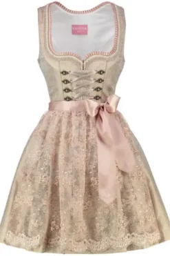 KRÜGER MADL Mini Dirndl beige Blumenmuster Jada
