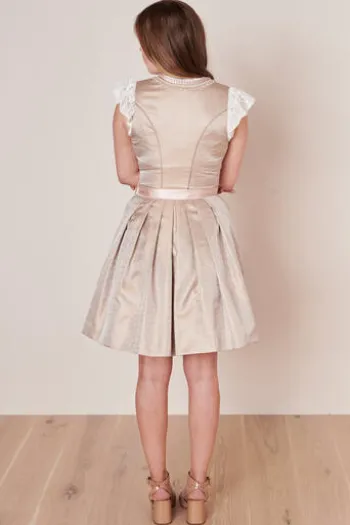 KRÜGER MADL Mini Dirndl beige Blumenmuster Jada
