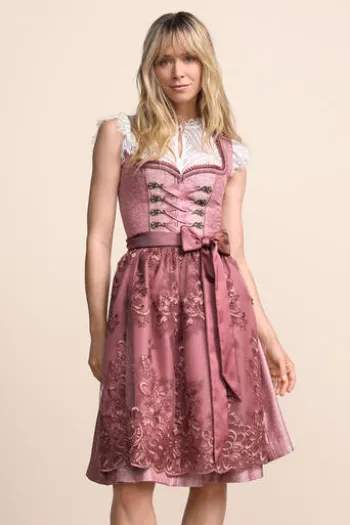 KRÜGER MADL MIni Dirndl rose Serenai 60er Rocklänge