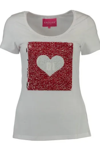 KRÜGER MADL Trachtenshirt Heartbeat weiss