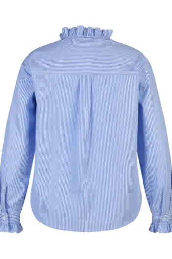 LECOMTE Bluse himmel gestreift Langarm