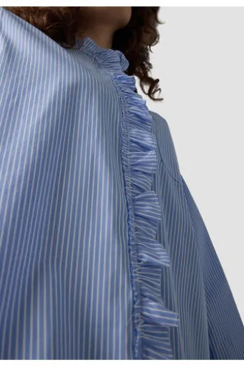 LECOMTE Bluse himmel gestreift Langarm