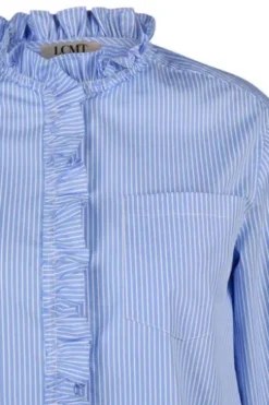 LECOMTE Bluse himmel gestreift Langarm