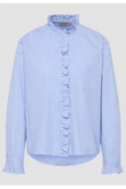 LECOMTE Bluse himmel gestreift Langarm