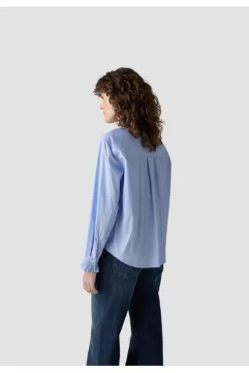 LECOMTE Bluse himmel gestreift Langarm