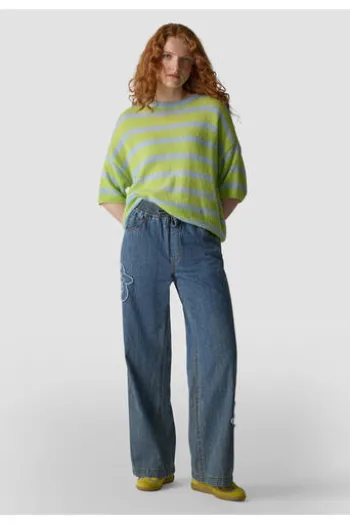 LECOMTE Pullover limette gestreift 3/4-Arm