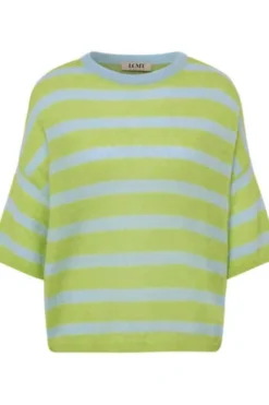 LECOMTE Pullover limette gestreift 3/4-Arm