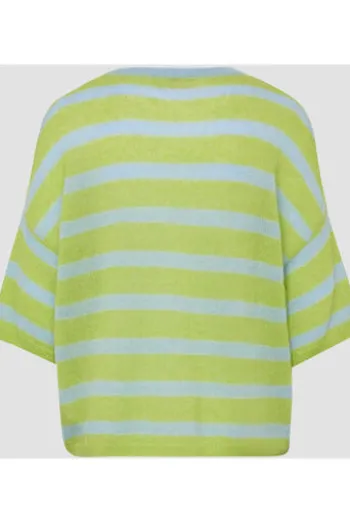 LECOMTE Pullover limette gestreift 3/4-Arm