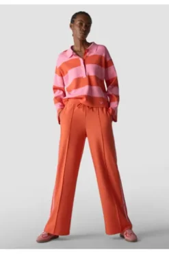 LECOMTE Pullover rosa gestreift