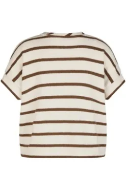 LECOMTE Shirt nougat gestreift