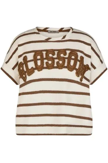 LECOMTE Shirt nougat gestreift