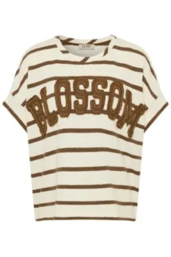 LECOMTE Shirt nougat gestreift