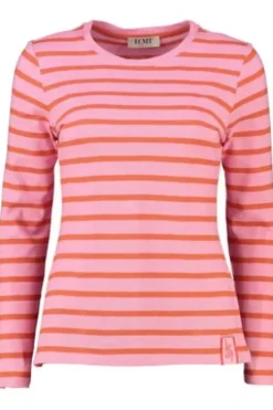 LECOMTE Shirt rosa gestreift