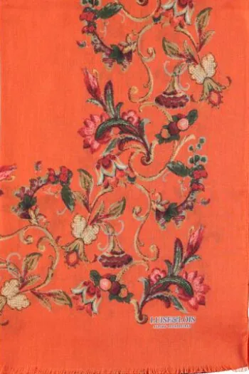LUISE STEINER Schal orange geblümt aus der Luise & Lois Kollektion