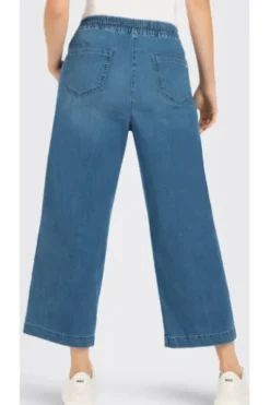 MAC JEANS - CULOTTE, Super soft summer denim blau