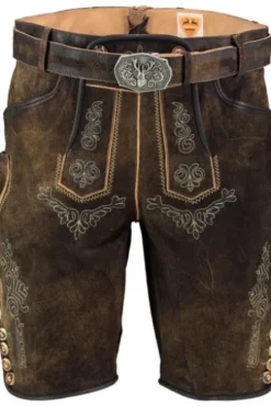 MADDOX Leder-Shorts Albstadt erde Ziegenveloursleder