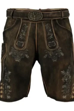MADDOX Leder Shorts Altrei braun