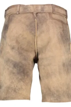 MADDOX Leder Shorts Birchsee zinn