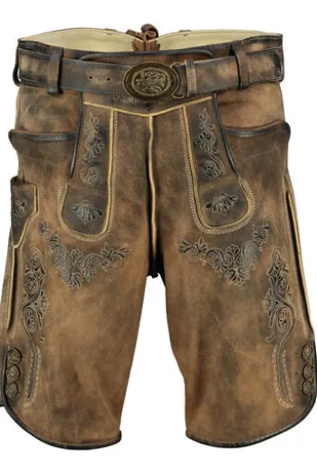MADDOX Leder Shorts camel Ebelsbach Ziegenveloursleder