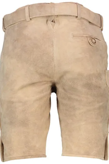 MADDOX Leder Shorts Langsee natur