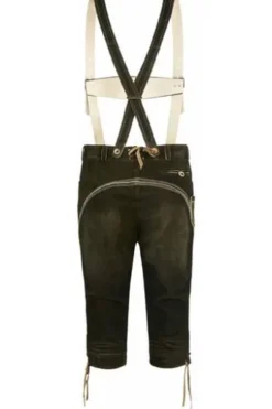 MADDOX Wildbock Lederkniebundhose dunkelbraun